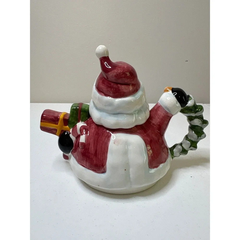 Vintage‎ Santa Claus Ceramic Teapot Christmas Decor Holiday Serving Collectible